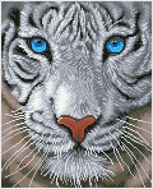 Actual product image Diamond Dotz White tiger 42x34 cm