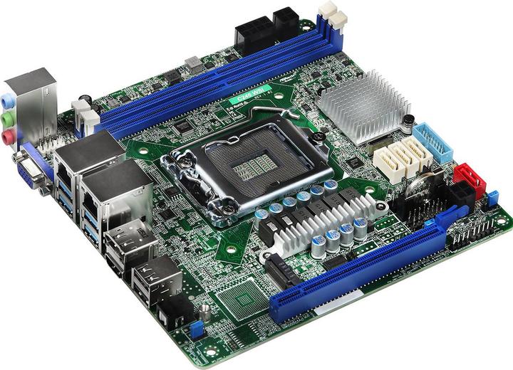 Actual product image AsRock Rack C246 WSI - Motherboard - Mini-ITX - LGA1151 Socket - C246 - USB 3.1 Gen 1 (LGA 1151, Intel C246, Mini-ITX)