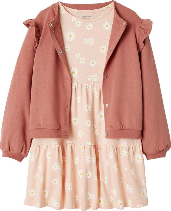 Actual product image Vertbaudet Girls' set: dress & sweat jacket (146)