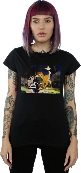 Actual product image Disney Womens/Ladies Bambi Tail Butterfly Still Cotton T-Shirt (XL)