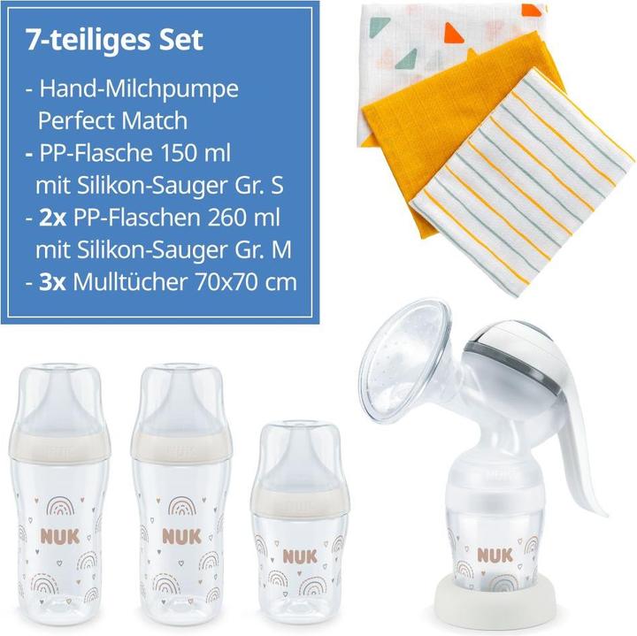 Produktbild NUK Milchpumpen Premium Still-Set Basic 7-tlg. - Handmilchpumpe