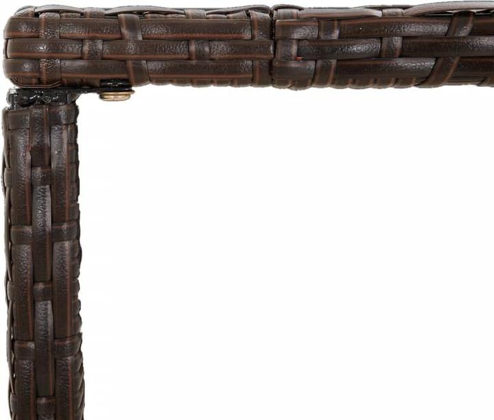 Immagine prodotto VidaXL Set bar da giardino 7 pezzi con cuscini in Poly Rattan marrone (48 cm)