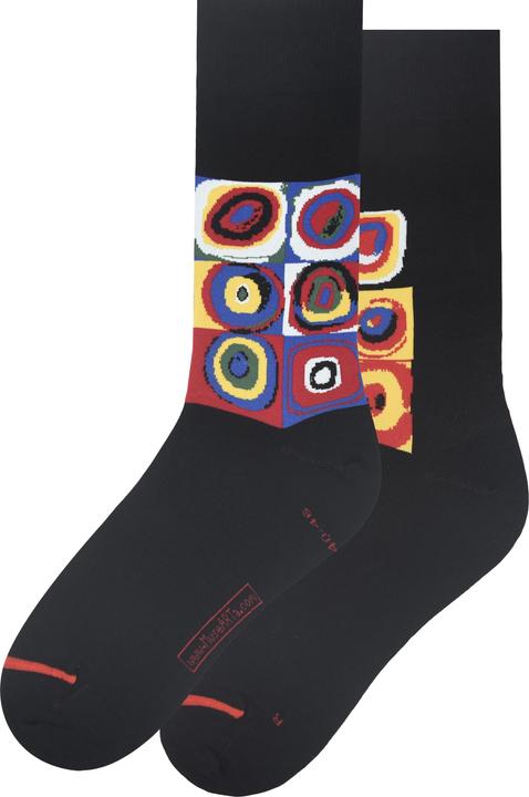 Actual product image MuseARTa Squares with concentric circles socks, size 36-40 (Single pack, 36 - 40)
