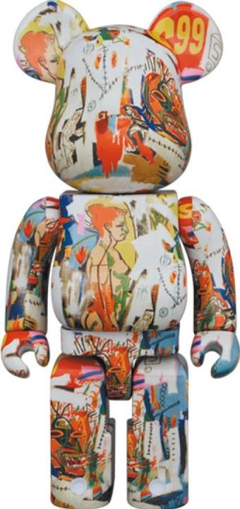 Produktbild Medicom Bearbrick “Andy Warhol x Jean-Michel Basquiat – Bearbrick #4” 400% Figur