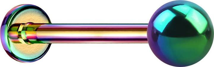 Actual product image Star Piercing Micro Labret coloured with ball (without brass, Surgical steel 316L)