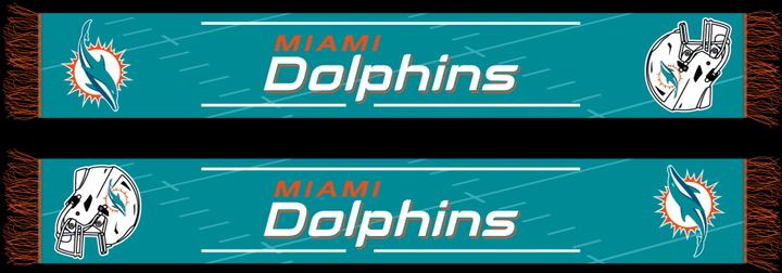 Great Branding Miami Dolphins HD Knitted Jaquard Scarf 145x20cm
