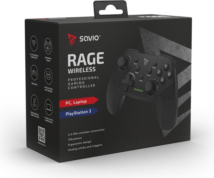 Produktbild Savio Gamecontroller Rage (PS3, PC)