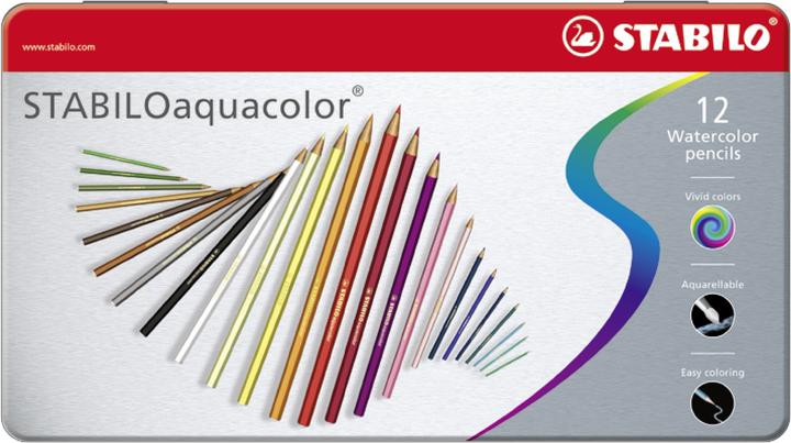 Produktbild STABILO aquacolor Aquarell-Buntstift (Mehrfarbig, 12 x)