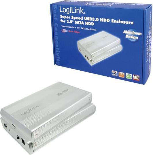 Produktbild LogiLink Festplattengehäuse 3.5" S-ATA USB 3.0 Alu, silber (3.5")