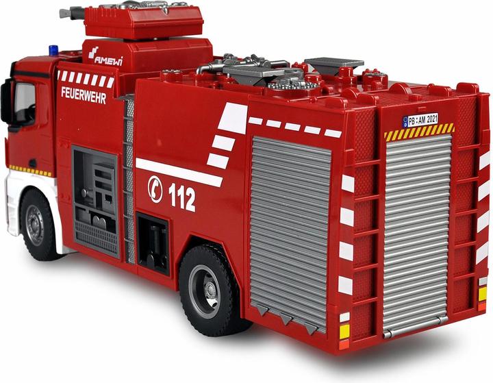 Produktbild Amewi Mercedes Benz Feuerwehr Löschfahrzeug Elektro Brushed LKW 2WD 1:18 RTR (RTR Ready-to-Run)