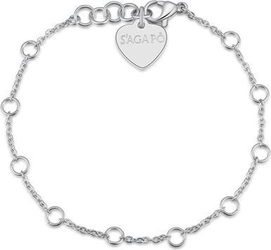Sagapo S'Agapo Letters Sltb1 Decent Steel Bracelet