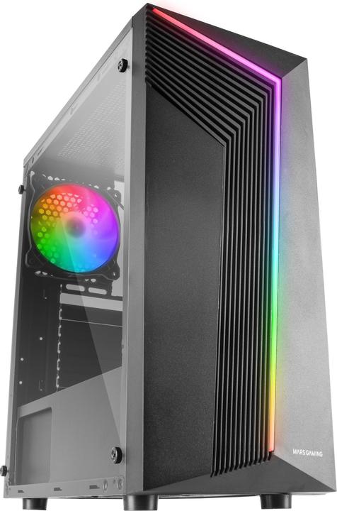 Actual product image Mars Gaming Boitier Moyen Tour Atx Mc-X7 RGB Avec Panneau Vitré (Noir) (Mini-ITX, ATX)