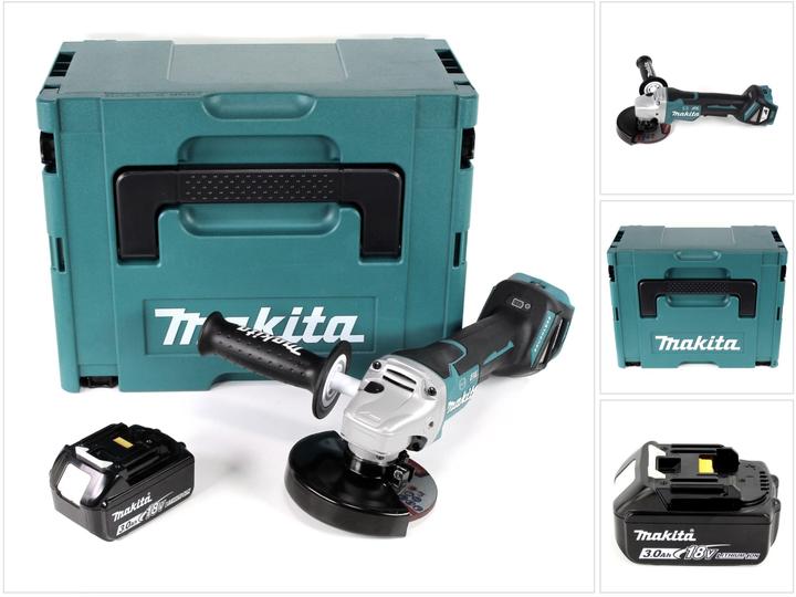 Immagine prodotto Makita DGA 517 F1J Smerigliatrice angolare a batteria 18V 125mm in valigetta Makpac + 1x Batteria BL (125 mm)