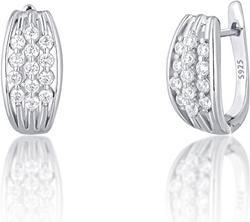 JVD Charming silver earrings with zircons SVLE1046XH2BI00