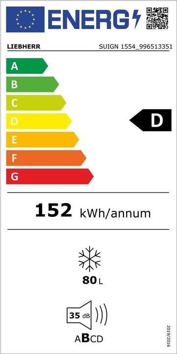 Energie-Label Liebherr SUIGN 1554-26 (Einbau, 79 l)