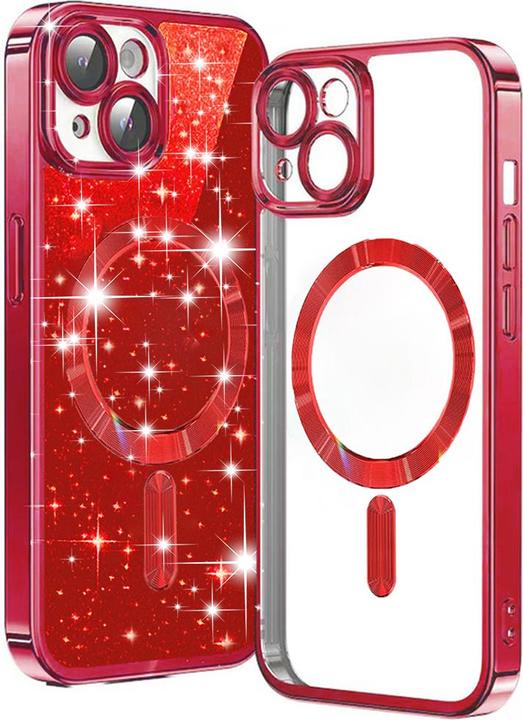 Image du produit Techsuit - Luxury Glitter MagSafe - iPhone 14 - Red (Apple iPhone 14)