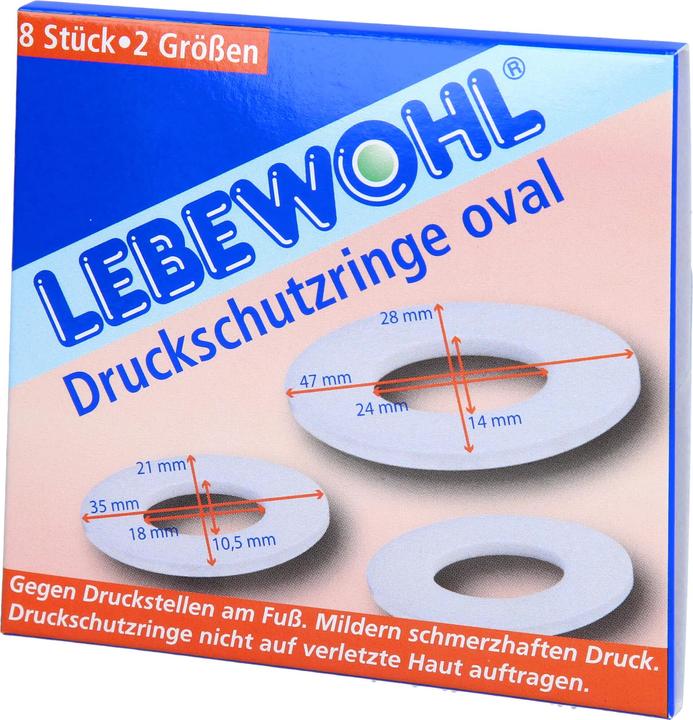 Produktbild Lebewohl Druckschutzringe oval, 8 St. Pflaster (8 x)