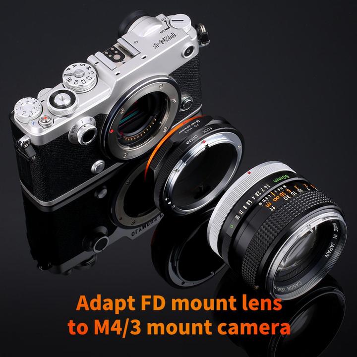 Actual product image K&F Concept M13125 High Precision Lens Adapter Mount, FD-M4/3
