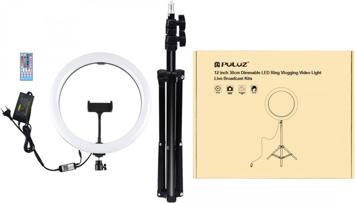 Image du produit Puluz PKT3050EU Lampe vidéo selfie RGB 30cm (éclairage annulaire)