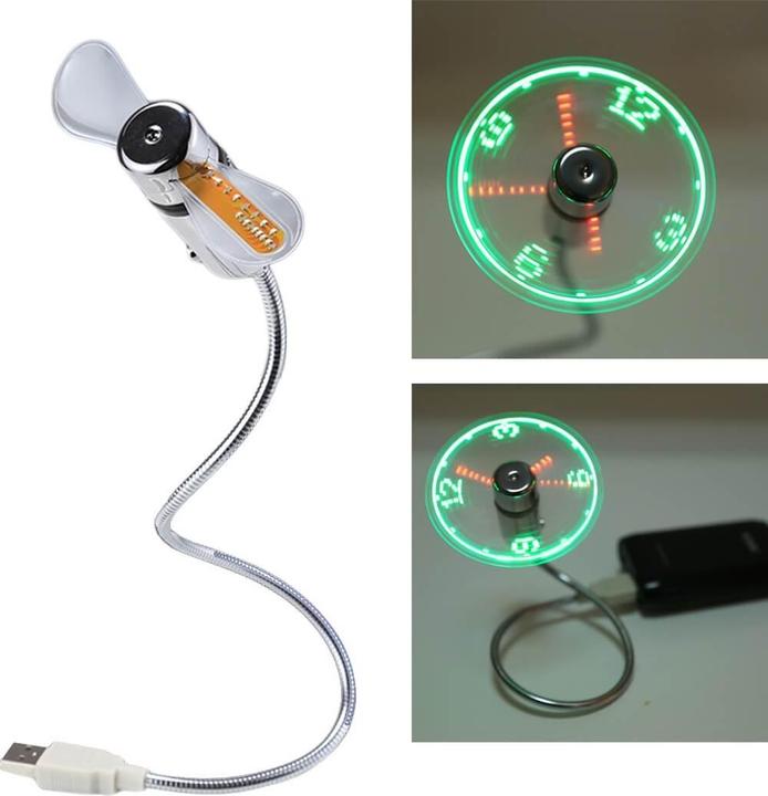 Image du produit Hama Ventilateur USB pour PC avec affichage de l'heure