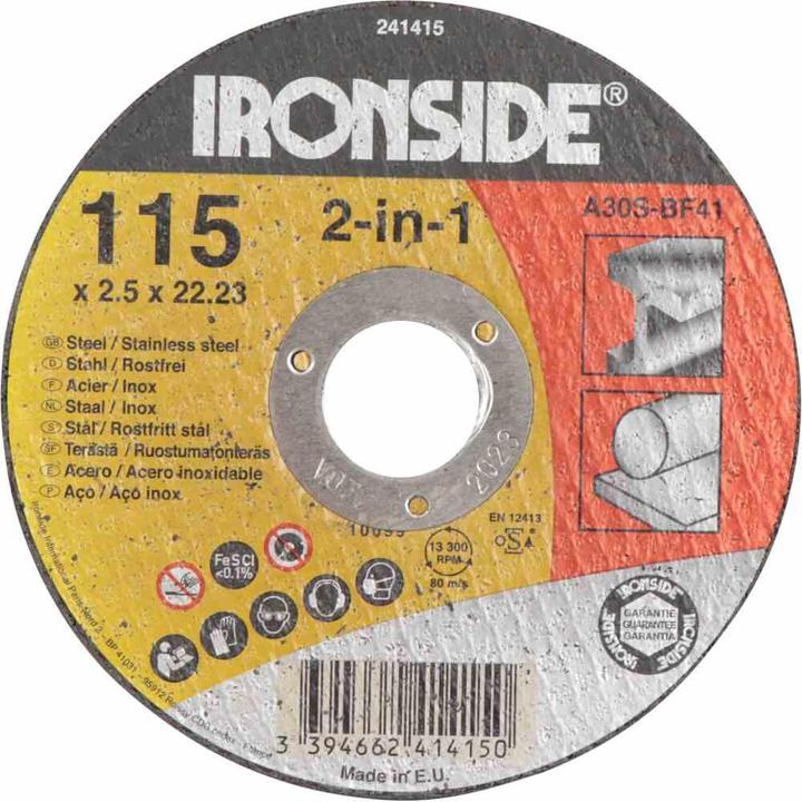 Produktbild Ironside Trennscheibe für Metall 115 x 2,5 mm Bohrung 22mm