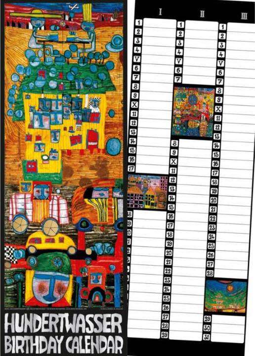 Produktbild Hundertwasser Geburtstagskalender (Hoch, Kein Einband, Deutsch)