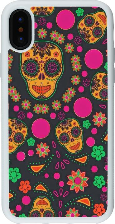 Actual product image PhoneLook Coque Silicone rigide blanc Halloween 22 colorful mexican skulls (Apple iPhone XS, Apple iPhone X)