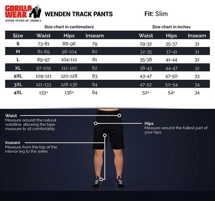Produktbild Gorilla Wear Wenden Track Pants Black/Gold (XXL)