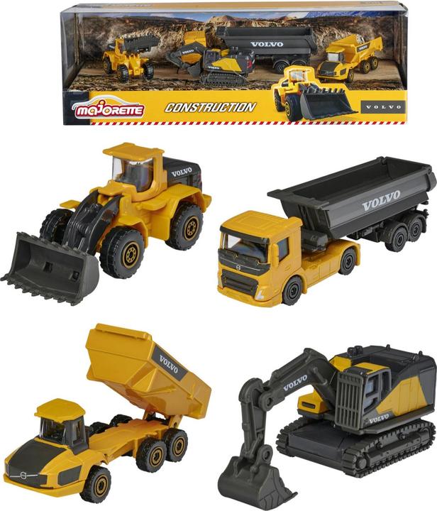 Majorette Volvo work vehicles gift box