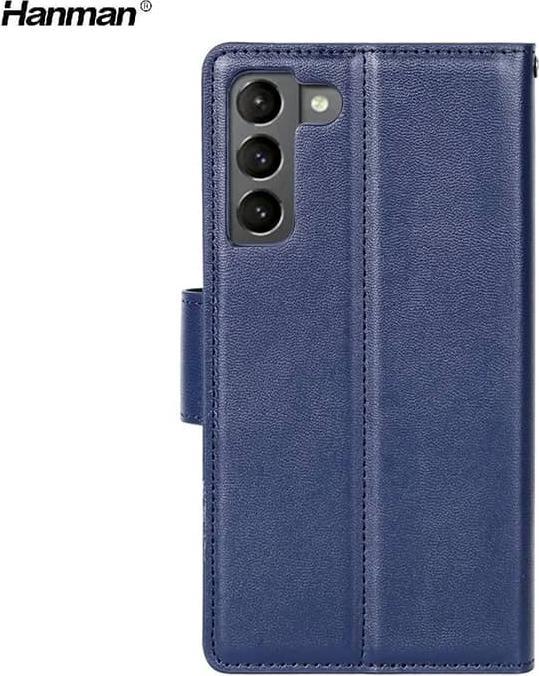 Produktbild Hanman Samsung Galaxy A32 4G (2021) - Mill Flip Case mit 3 Kartenfächern, dunkelblau (Samsung Galaxy A32)