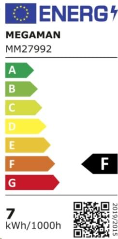 Energie-Label Megaman GX53 LED Warm Reflektor (GX53, 6.50 W, 700 lm, 1 x, F)