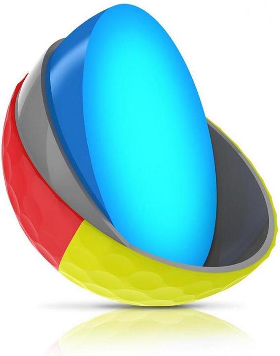 Actual product image Srixon Q-Star T3 Divide yellow/red
