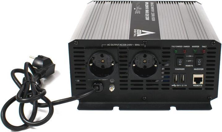 Produktbild Digital Unterbrechungsfreie Stromversorgung (UPS + AVR) AZO 12V UPS-1200SR Sinus 1200W/600W 12V/2... (1200 VA, 600 W)