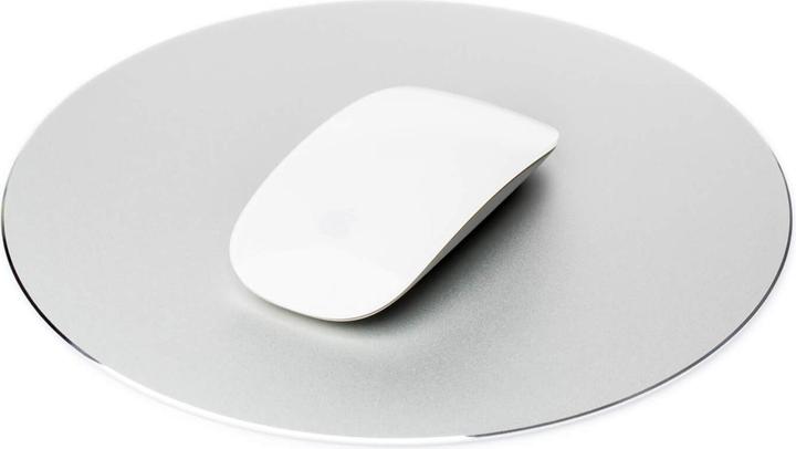 Desire2 Mauspad Premium Aluminium rund Silber