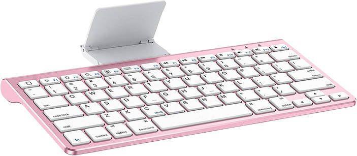 Immagine prodotto Omoton Bezdrátová klávesnice pro iPad KB088 s držákem na tablet (růžově zlatá) (iOS)