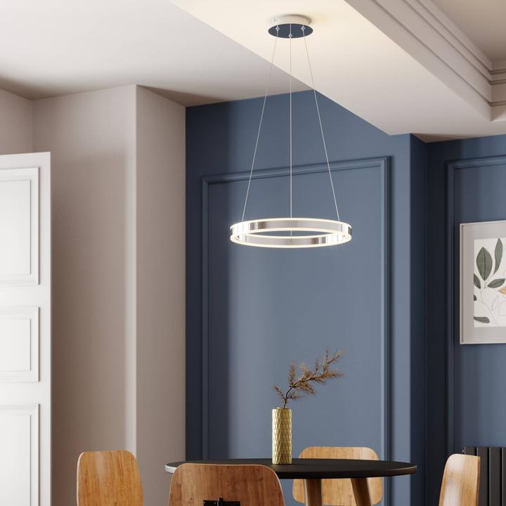 Produktbild Lucande Lyani Pendelleuchte Ø50 Chrome/White (1800 lm)