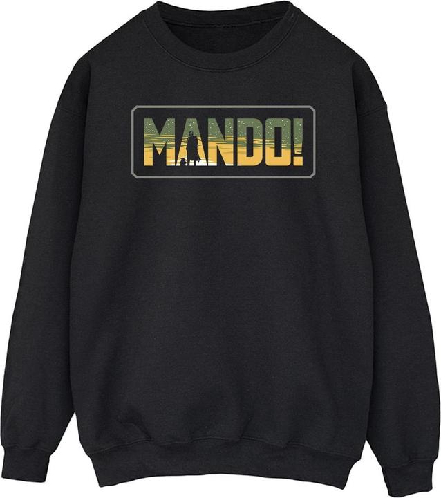 Actual product image Star Wars Mens The Mandalorian Mando Cutout Sweatshirt (L)