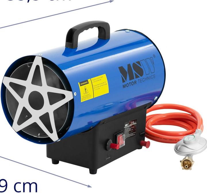 Produktbild MSW Gasheizer Gasstrahler Gas Heizgebläse manuelle Zündung Gaskanone 10000 W 110 m² (10000 W)