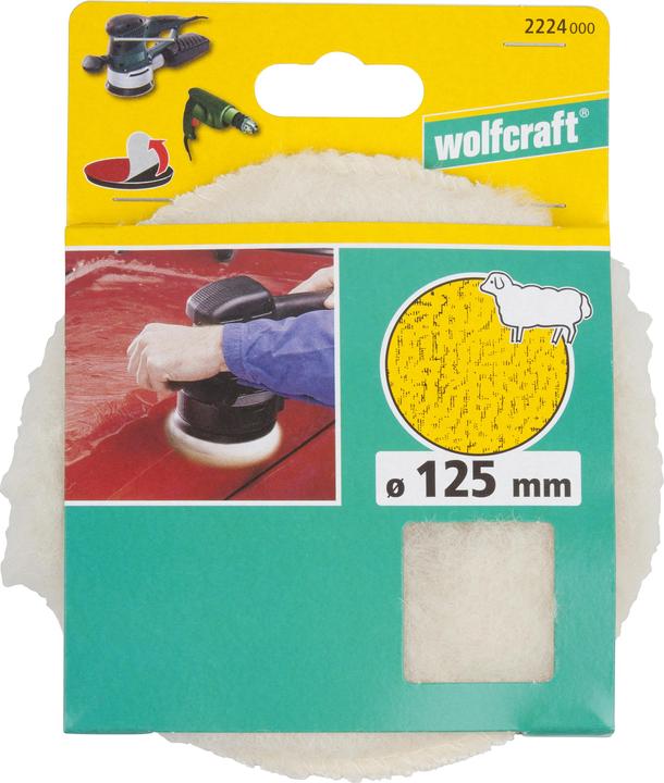 Actual product image wolfcraft wolfcraft 1 fixoflex- Haft-Polierh. Lammwolle ø125