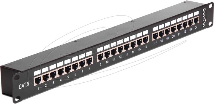 Delock 19″ Kupplungs-Patchpanel 24 Port Cat.6