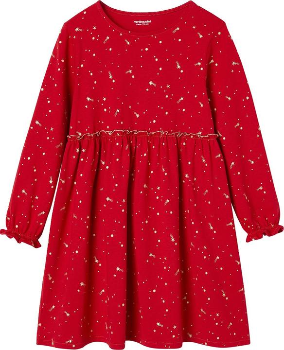 Vertbaudet Festliches Mädchen Kleid mit Glanzsternen