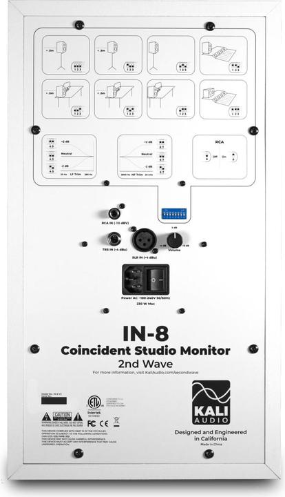 Produktbild Kali Audio IN-8 WH Second Wave actieve studiomonitor (per stuk) (Aktiv, 1 Stk.)