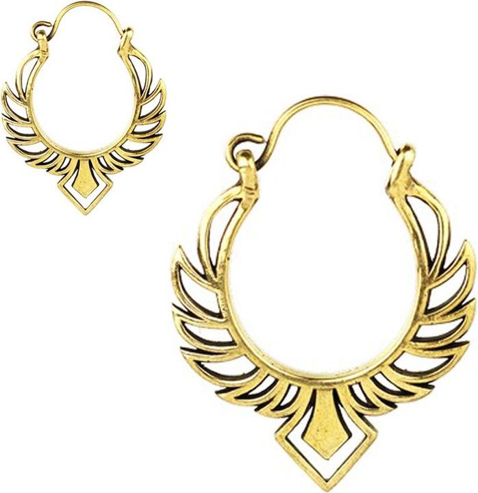 Produktbild Star Piercing Ohrring vergoldet Flügel des Ikarus (Messing)