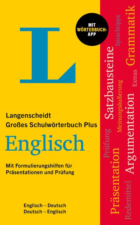Actual product image Langenscheidt Grosses Schulwörterbuch Plus Englisch (English, German, 2024)