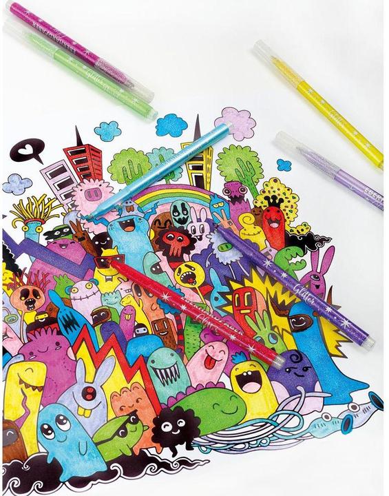 Immagine prodotto EberhardFaber Penna in fibra Glitter (Multicolore, 8 x)