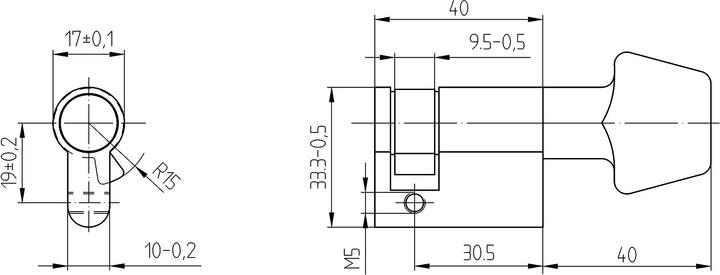 Produktbild Dormakaba Drehknopfzylinder PZ (Drehknopfzylinder)