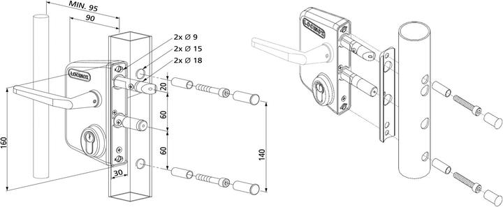 Immagine prodotto Locinox Serratura del cancello del giardino (1 pz.)