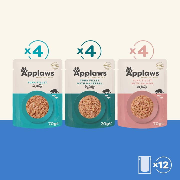 Image du produit Applaws Poisson en gelée Multipack Sachet (Adulte, 12 pcs, 840 g)