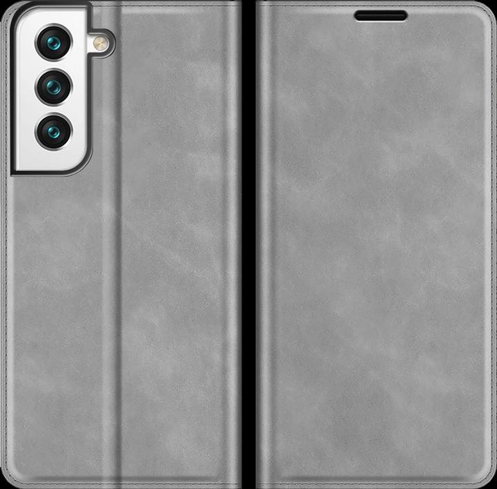 Produktbild Cazy Book Case Kompatibel mit Samsung Galaxy S22+ - Hülle klappbar Magnetisch Kunstleder - Grau (Samsung Galaxy S22+)