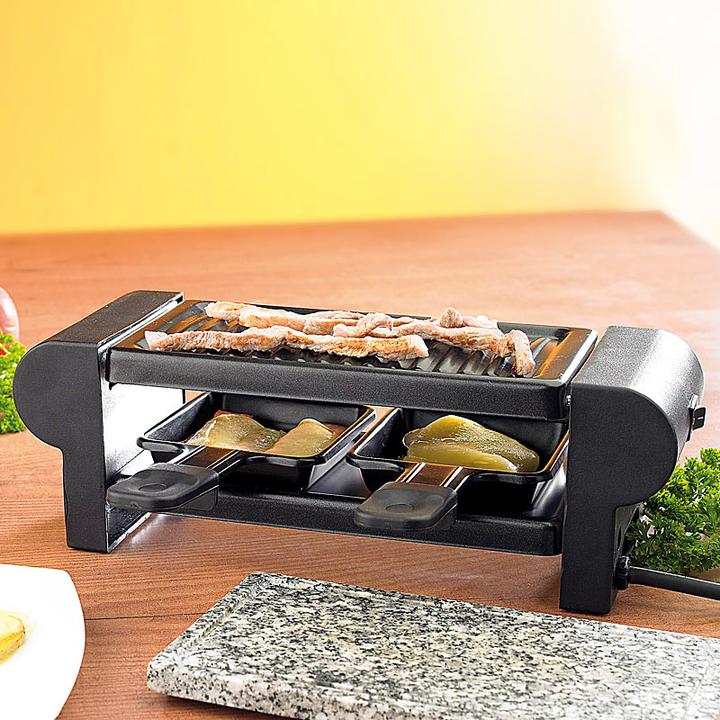 Produktbild Rosenstein & Söhne Raclette für 2 mit Grillaufsatz & heissem Stein